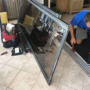 sliding glass door frame repair Stanton